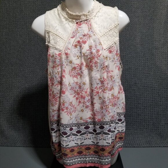 Taylor & Sage Women's Blouse Size XL Floral Lace Accents Sleeveless - Picture 7 of 7